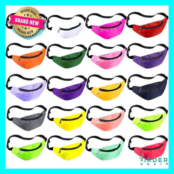 Handbags - Vintage Fanny Pack Bulk Set Oxford Cloth Adjustable Waist Bag Retro Style
